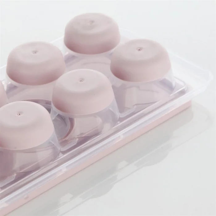 BUĞZ 12li Kapaklı Yapışmaz Silikon Tabanlı Plastik Küp Buz Kalıbı Bx40