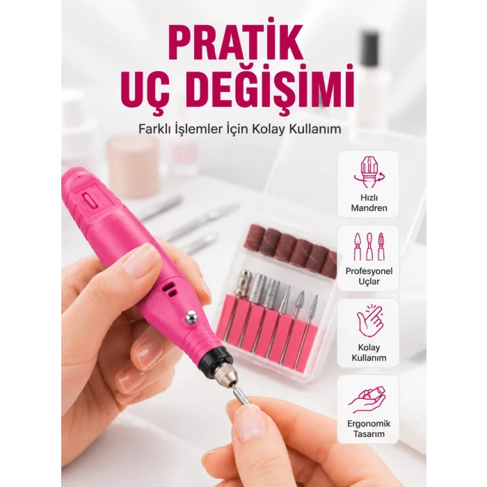 BUĞZ 12v Çok Fonksiyonlu Tırnak Bakım Cihazı Yeni Nesil