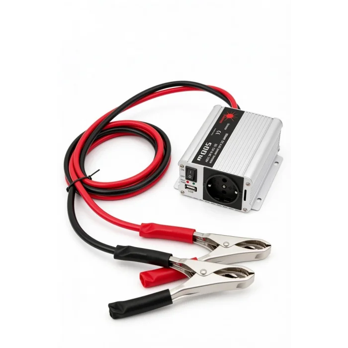 BUĞZ 12V DC Akü İçin 500W 220V AC Çıkışlı USB Portlu Fanlı Güç İnverteri Taşınabilir Araç Karavan