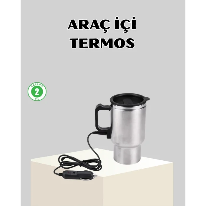 BUĞZ 12W Araç Tipi Su Isıtıcı Kupa Bardak Pratik Isıtmalı