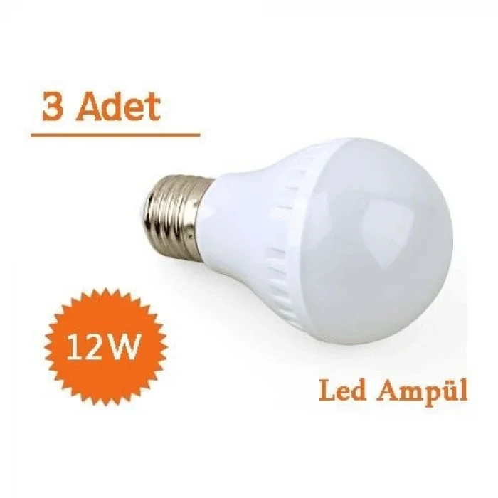 BUĞZ 12W Enerji Tasarruflu Led Ampul ( 3 Adet )