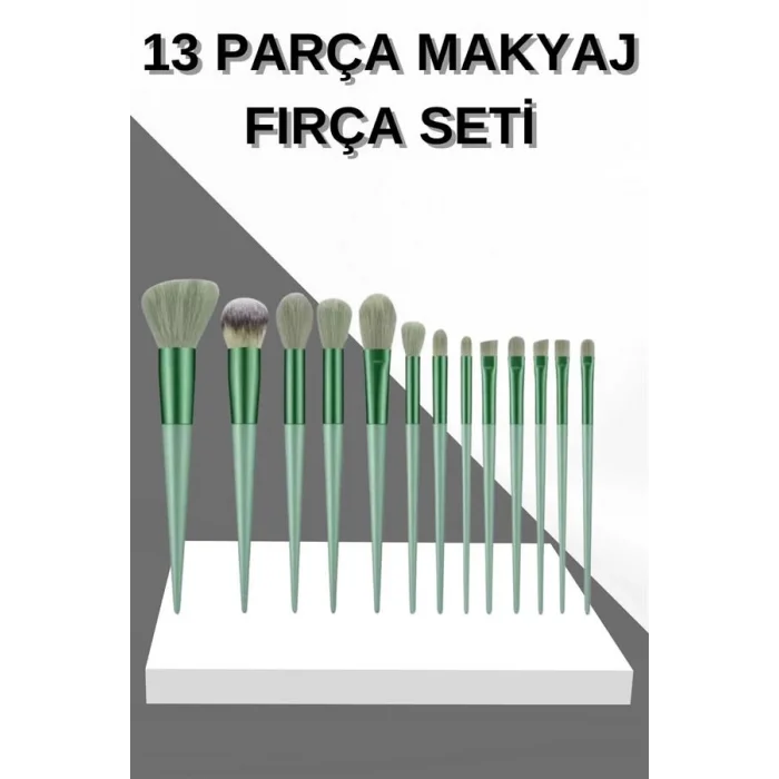  13 Parça Makyaj Fırça Seti Far Fırçası Allık Fırçası Yumuşak Uçlu