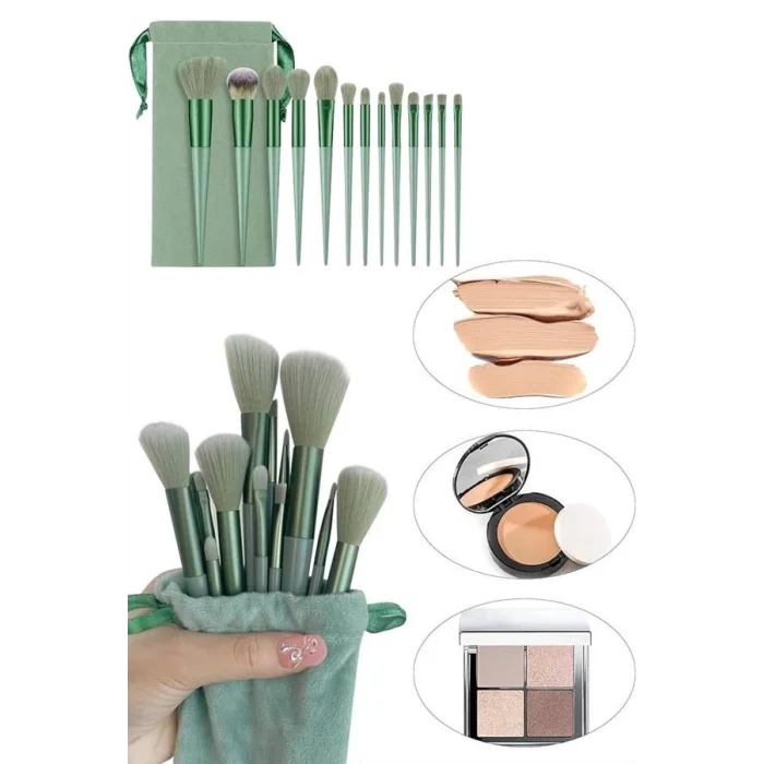  13 Parça Makyaj Fırça Seti Far Fırçası Allık Fırçası Yumuşak Uçlu