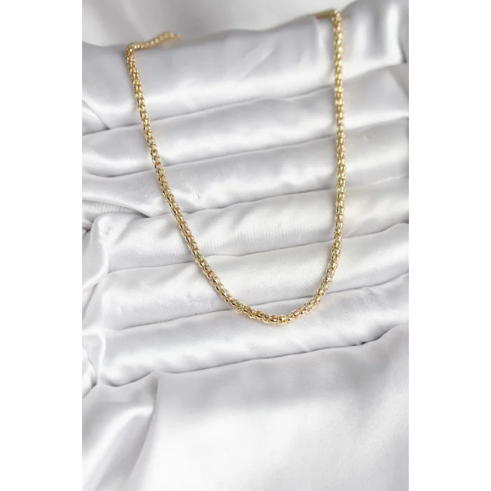 BUĞZ 14K Gold Renk Kaplama Boru Zincir Model CM Kadın Kolye - Lisinya