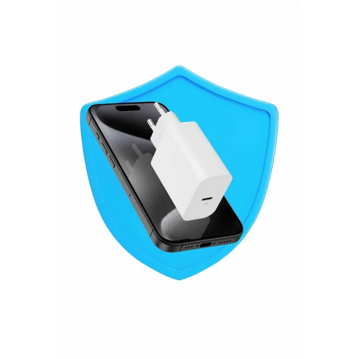  15/Pro/Pro Max 20W İOS Uyumlu Hızlı Şarj Aleti Adaptörlü Beyaz