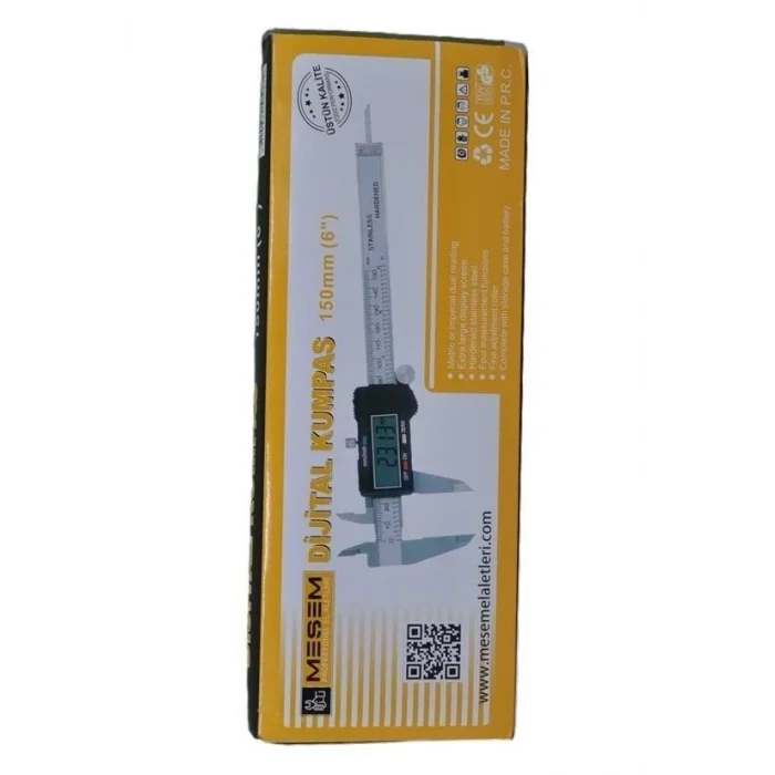  150 Mm Mekanik Çelik Kumpas Özel Kutulu Hassas Manuel Ölçü Aleti