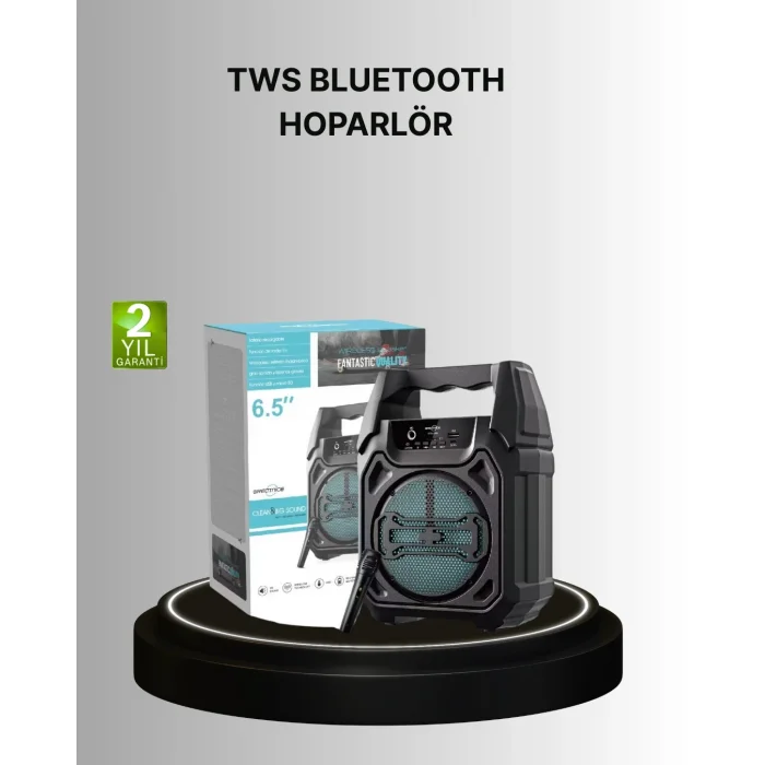 BUĞZ 15W Güçlü Ses Çıkışlı Bluetooth Hoparlör FM Radyo ve Mikrofon Destekli