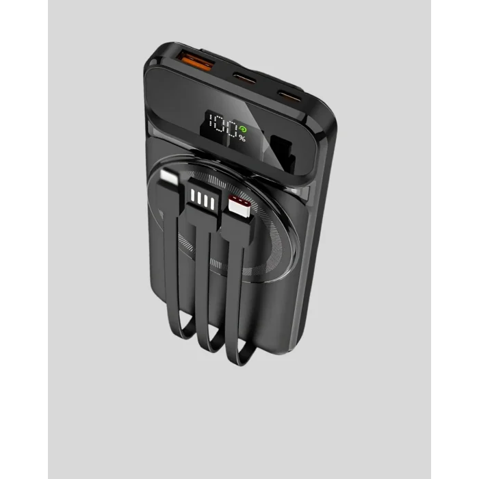 BUĞZ 15W Kablosuz Hızlı Şarjlı 10000 mAh Powerbank – Taşınabilir, LED Göstergeli