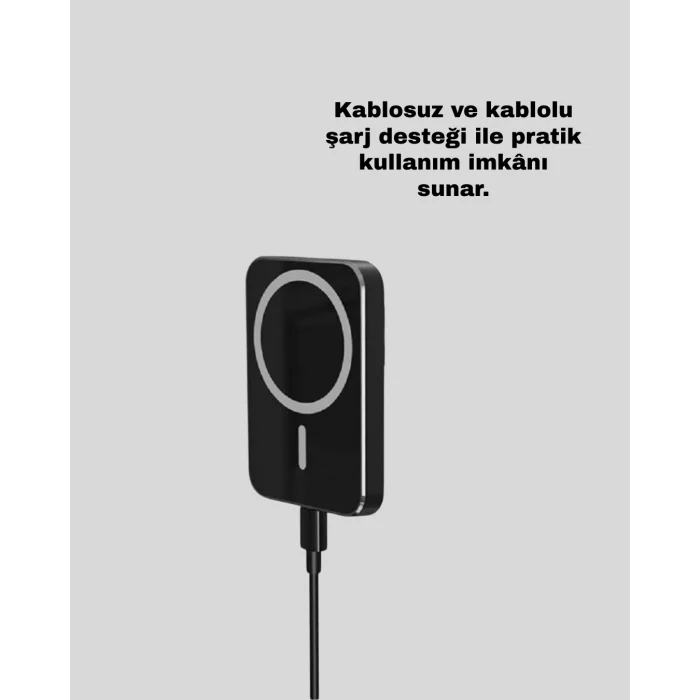 BUĞZ 15W Kablosuz Şarj Destekli MagSafe Araç Tutucu Havalandırma Klipsli - BUĞZ