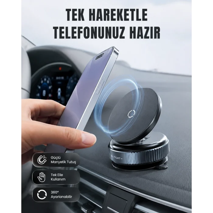 BUĞZ 16 Mıknatıslı Araç Telefon Tutucu Kaymaz ve Güvenli