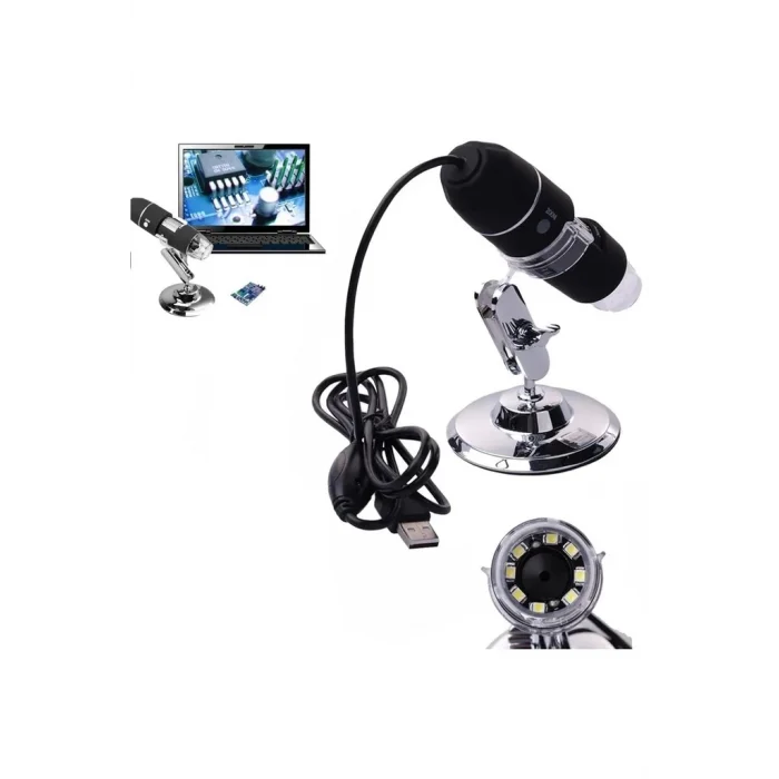 BUĞZ 1600x Usb Dijital Mikroskop Kamera Endoskop 8led Büyüteç Metal Standı