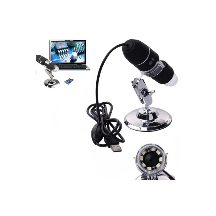 BUĞZ 1600x Usb Dijital Mikroskop Kamera Endoskop 8led Büyüteç Metal Standı - BUĞZ