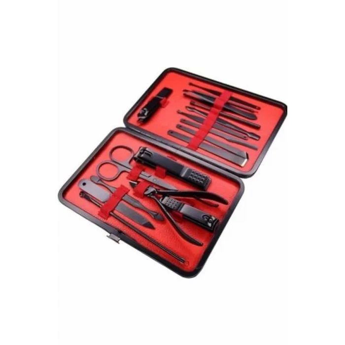 BUĞZ 17 Parça Manikür Pedikür Seti El Ayak Bakım Seti Tırnak Makası Törpü - BUĞZ