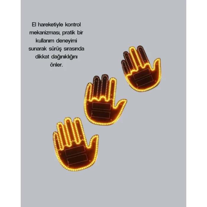 BUĞZ 176 LED Amber Renkli El Hareketiyle Kontrol Edilen Motosiklet Dönüş Sinyali