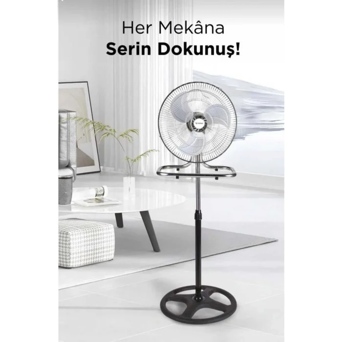 BUĞZ 18 inç ayaklı siyah metal pervaneli vantilatör 2 yıl garantili - Elektronik - İklimlendirme