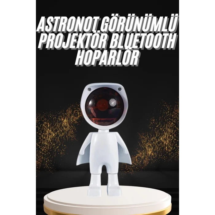  180 Derece Dönebilen Astronot Masa ve Gece Lambası Projektör