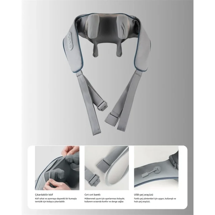 BUĞZ 1800mAh Pil Kapasiteli Boyun Masaj Aleti
