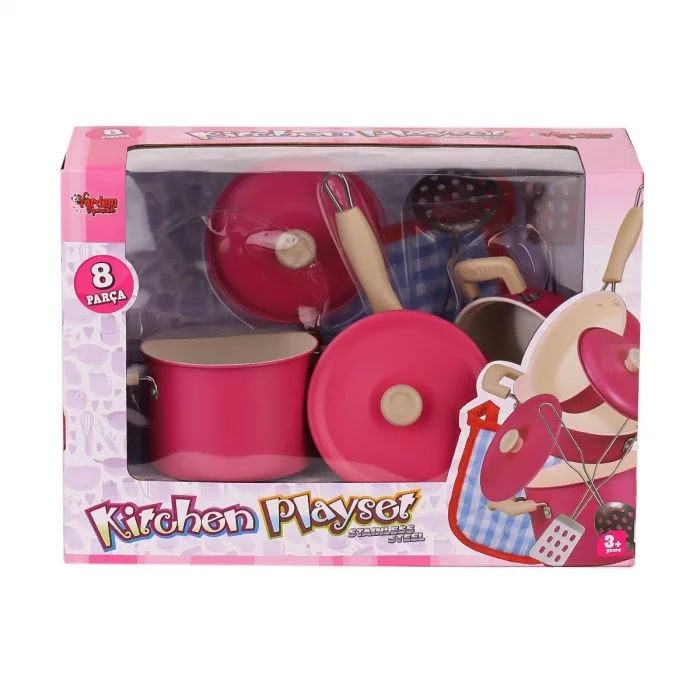  1818-6A Emaye Tencere 8 Parça -Vardem Oyuncak