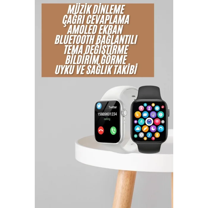 BUĞZ 1.83 İnç Akıllı Saat Android ve İOS Uyumlu Çağrı Cevaplayabilen Adımsayar GPS Takibi