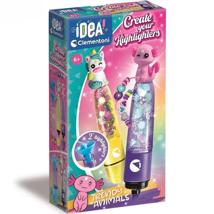BUĞZ 18874 Idea Clemetoni - Fosforlu Kalem Tasarım Seti - Sevimli Hayvanlar