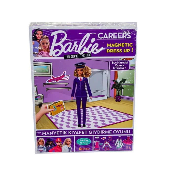 BUĞZ 1918 DıyToy Barbie Careers Manyetik Kıyafet Giydirme Oyunu / 3-8 yaş