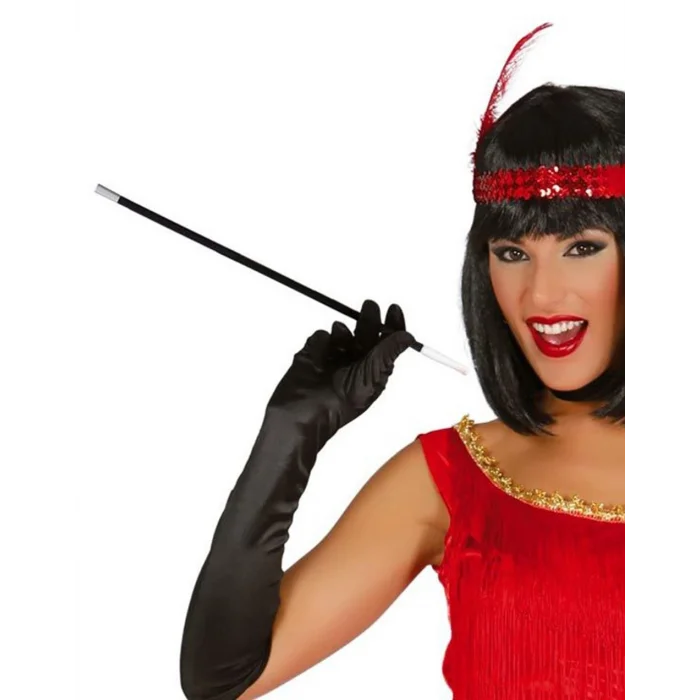 BUĞZ 192039ler 199039lar Gatsby Kadın Aksesuar Seti – Kırmızı Charleston Saç Bandı Ve Lık