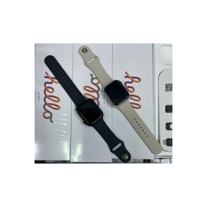 BUĞZ 1GB Hafızalı 45mm Siyah Silikon Kordonlu Akıllı Saat, Nabız ve Uyku Takibi Özellikli