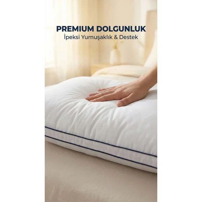 BUĞZ 2 Adet Anti-Alerjik Nano Jel Yastık 50x70 Yıkanabilir Pamuk