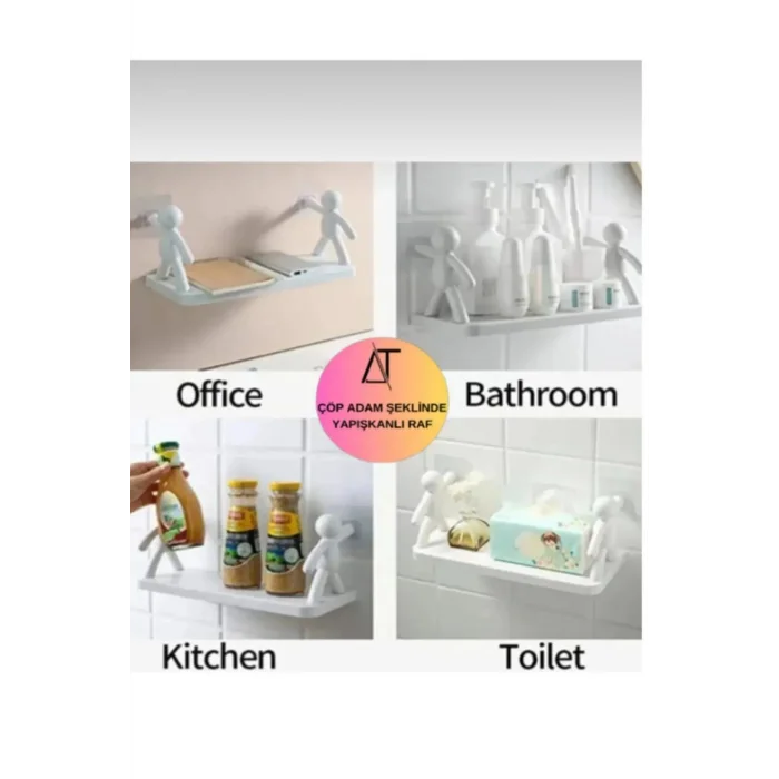 BUĞZ 2 Adet Özel Raf Baharatlık -Makyaj Malzeme Rafı Kendinden Yapışkanlı Banyo Mutfak Organizer Raf