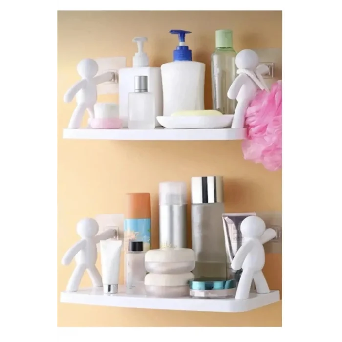 BUĞZ 2 Adet Özel Raf Baharatlık -Makyaj Malzeme Rafı Kendinden Yapışkanlı Banyo Mutfak Organizer Raf