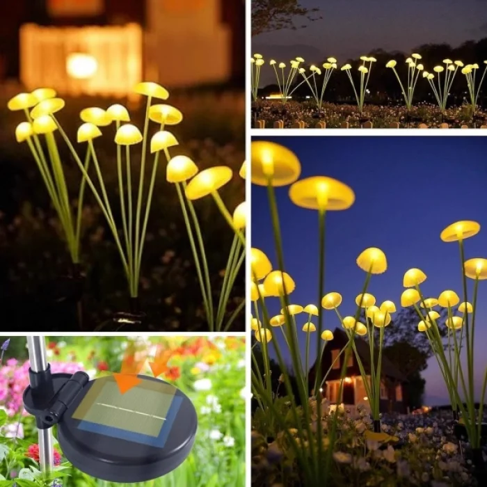 BUĞZ 2 Adet Plastik Mantar Sensörlü Solar Bahçe Lambası