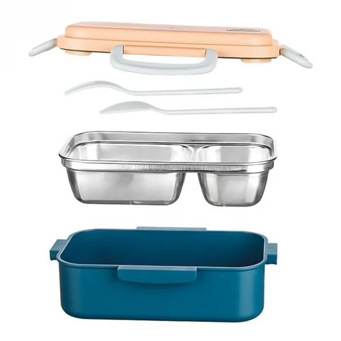 BUĞZ 2 Bölmeli 150-300 Ml Paslanmaz Çelik Yemek Kabı Beslenme Kabı Yiyecek Saklama Kabı