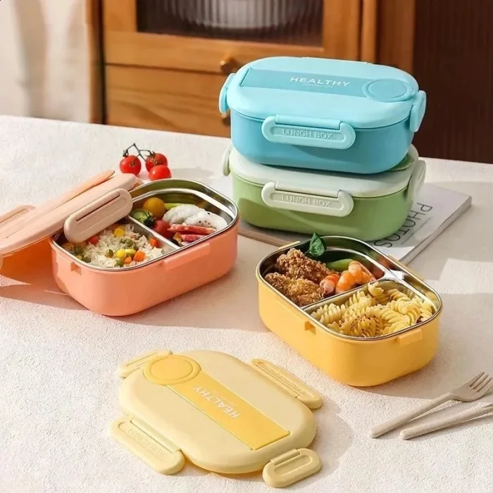 BUĞZ 2 Bölmeli Yemek Kabı - 304 Paslanmaz Çelik - 900 ml