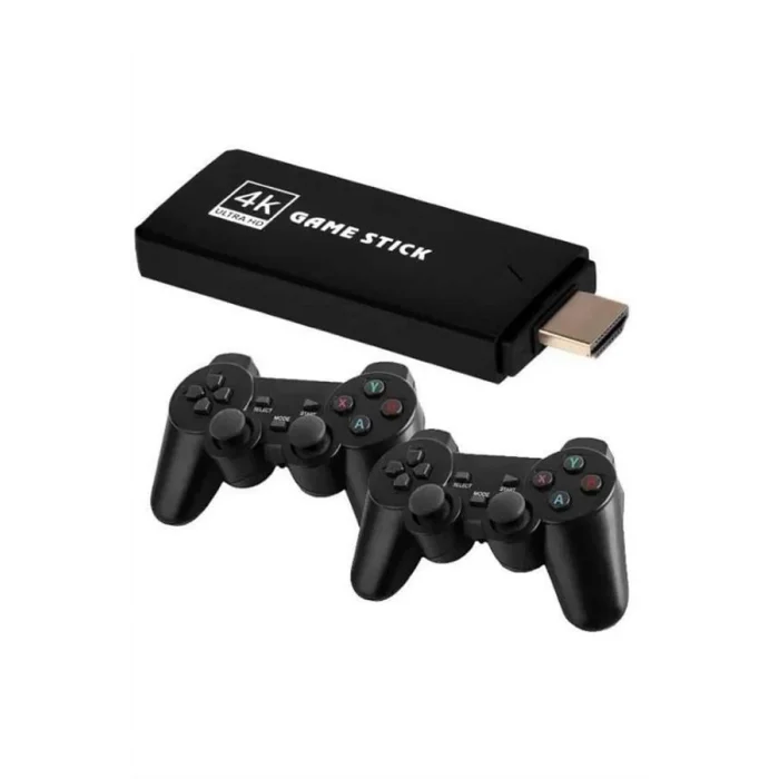  2 Kollu Kablosuz 2.4G Retro Oyunlar 4k Game Stick 3500 Oyun Atari