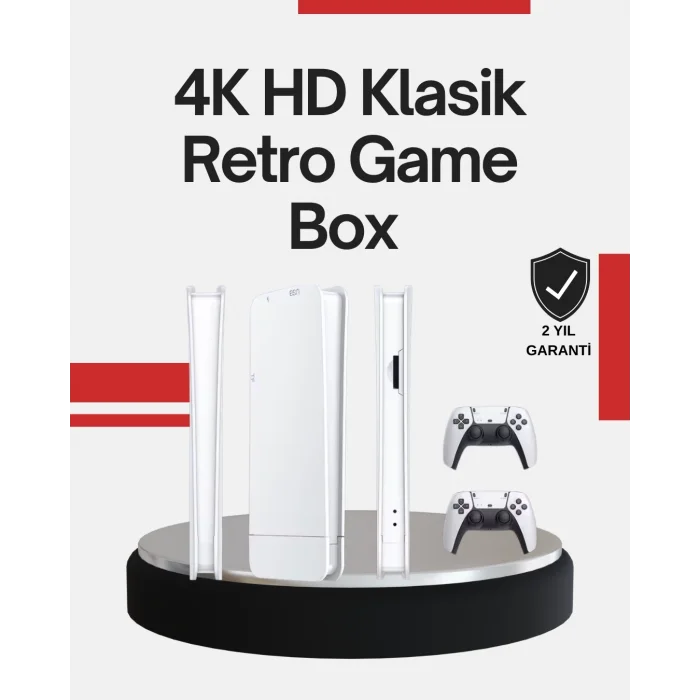 BUĞZ 2 Kollu Kablosuz 4K TV Uyumlu Klasik Oyun Konsolu