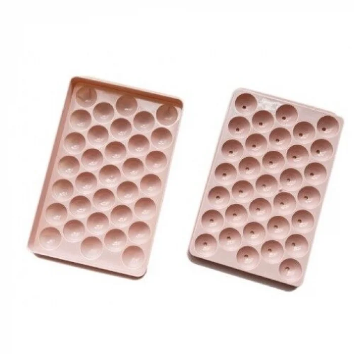 BUĞZ 2 li Buz Kalıbı 33 Bölmeli Kristal Küre Buzluk - Mini Yuvarlak Buz Kalıbı
