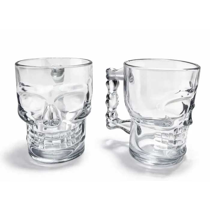 BUĞZ 2li Cam Kurukafa Kupa Bardak Seti Alk2148