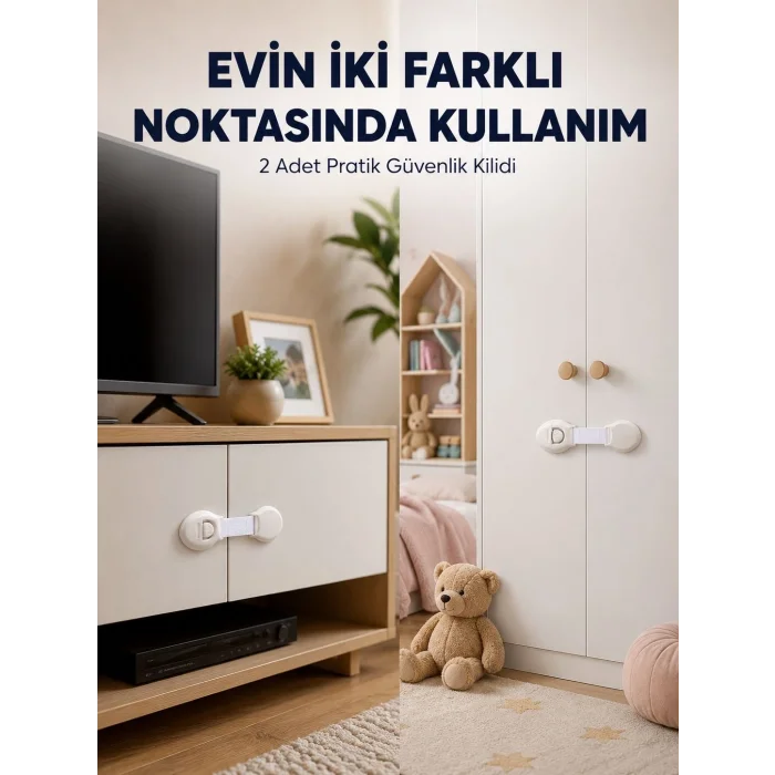 BUĞZ 2li Çocuk Güvenlik Kilidi Ev İçi Koruma Seti