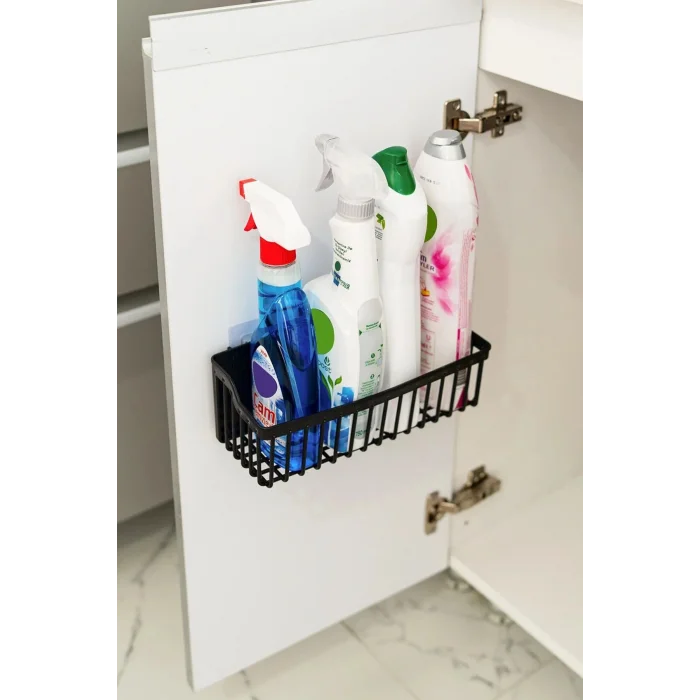 BUĞZ 2 Li Plastik Yapışkanlı Askılı Mutfak- Banyo Rafı Düzenleyici Duş Şampuanlık