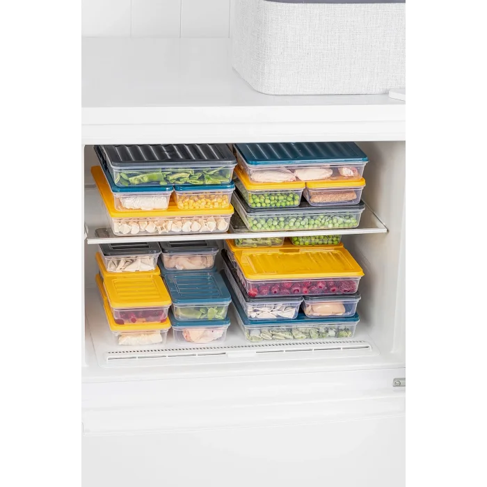  2li Saklama Kabı , Mikrodalga Uyumlu Erzak Saklama Kabı Antrasit 2 X 2400 ml