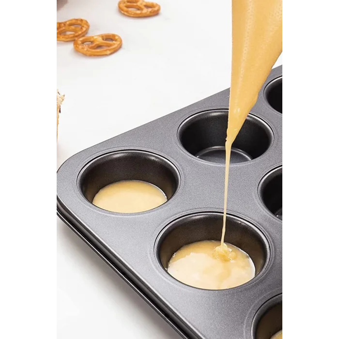  2Lİ SET Muffin Kalıbı 12li Fırın Mini Kek Browni Kekstra Kalıbı Cupcake Kapsülü