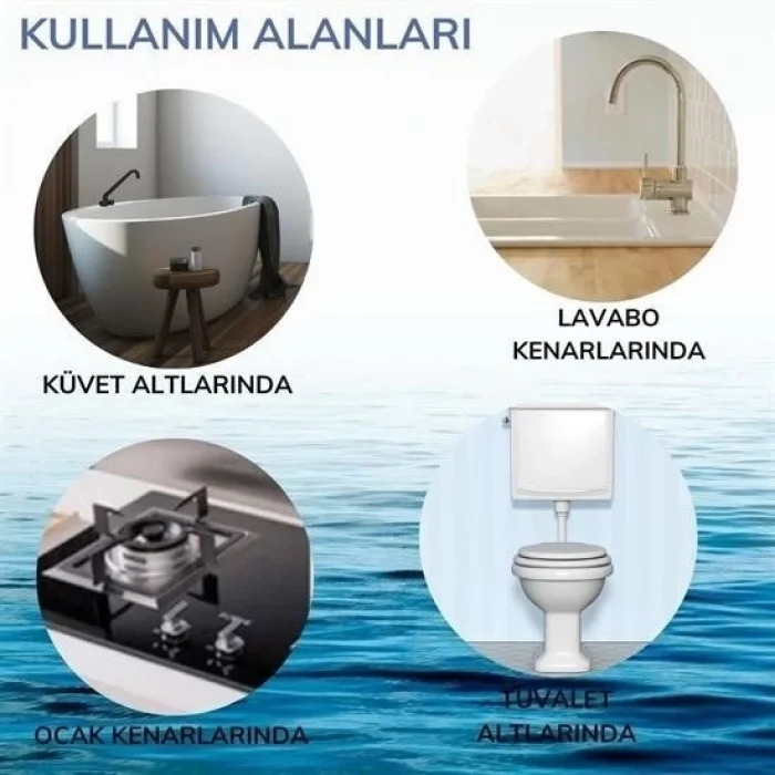 BUĞZ 2 Li Su Sızdırmaz Banyo Mutfak Lavabo Küvet İzolasyon Şerit Bant Pratik Ürün