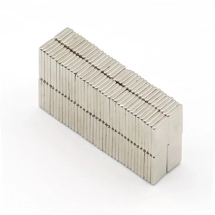 BUĞZ 20 Adet 15x10x1.5 mm Köşeli Neodyum Mıknatıs N35 Magnet Dayanıklı Nikel Kaplama