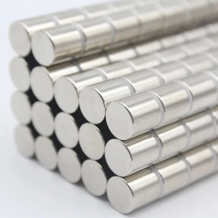 BUĞZ 20 Adet 4x4 mm Yuvarlak Neodyum Mıknatıs N35 Güçlü Magnet Nikel Kaplama