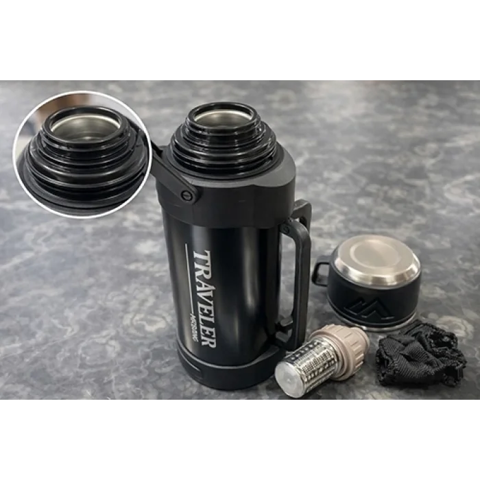 BUĞZ 2000 Ml Çift Katmanlı Vakumlu Paslanmaz Çelik Termos Alk4641