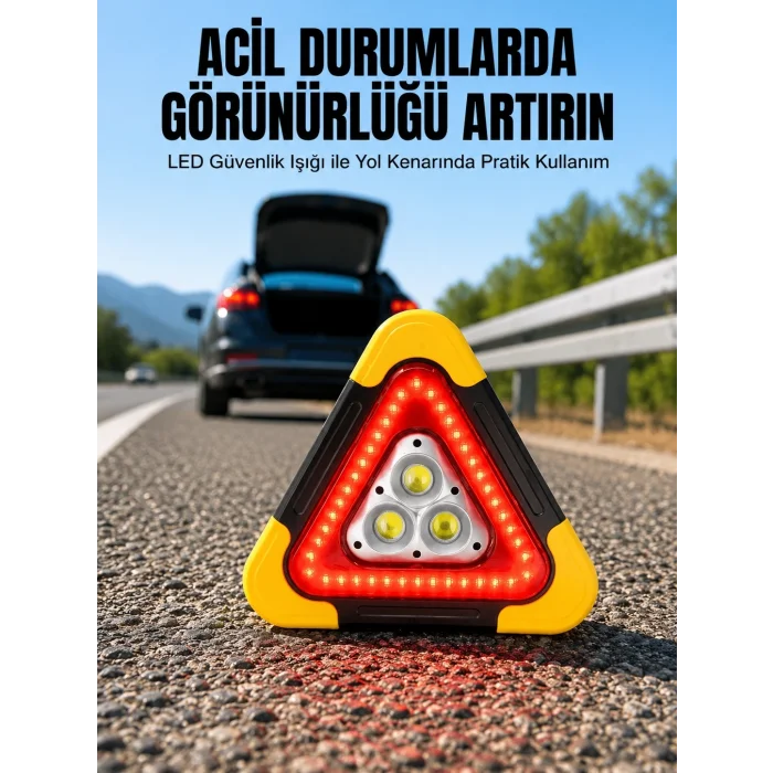 BUĞZ 2000mAh Kapasiteli Taşınabilir Üçgen Park Lambası Yeni Nesil