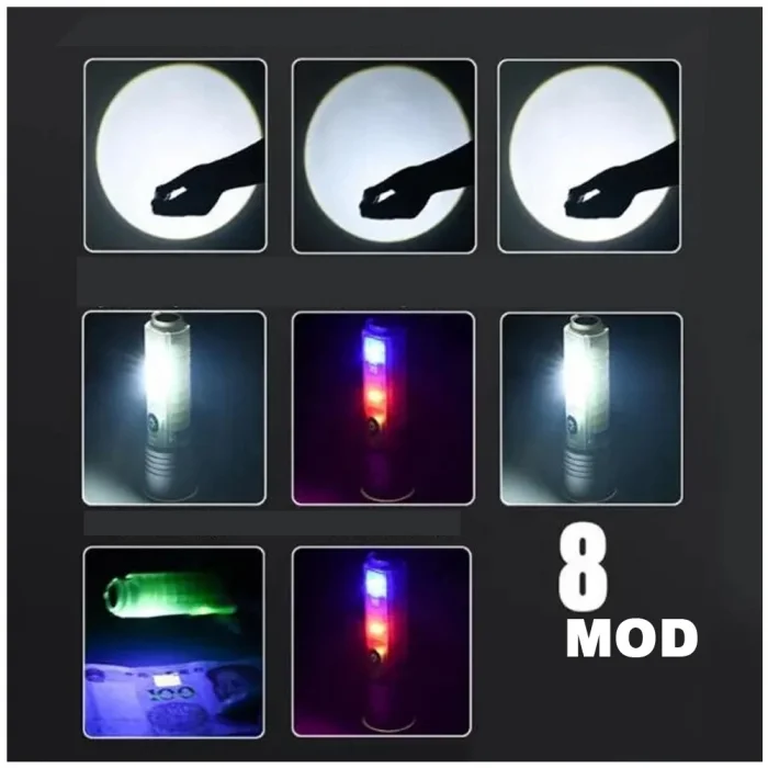 BUĞZ 2023 Seri 8 Mod Şarjlı Yeni Nesil El Feneri  Wt-609