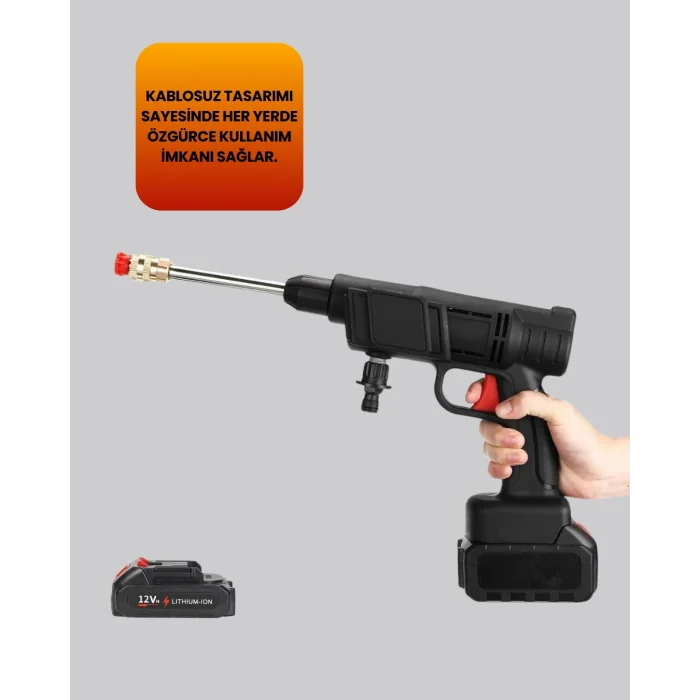 BUĞZ 2025 A Kalite 48V Şarjlı Yüksek Basınçlı Su Tabancası Orijinal Seri - BUĞZ