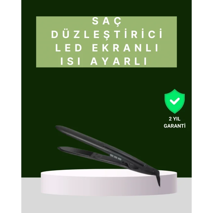  2025 Isı Ayarlı Titanyum Kaplama Seramik Plakalı Saç Düzleştirici Dijital Ekranlı A Kalite