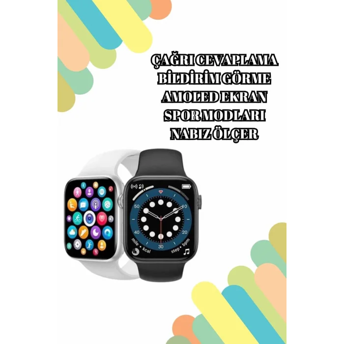 BUĞZ 2025 Model Akıllı Saat ve Bluetooth Kulaklık 5.0 Bluetooth Bağlantılı Dokunmatik Ekran - BUĞZ